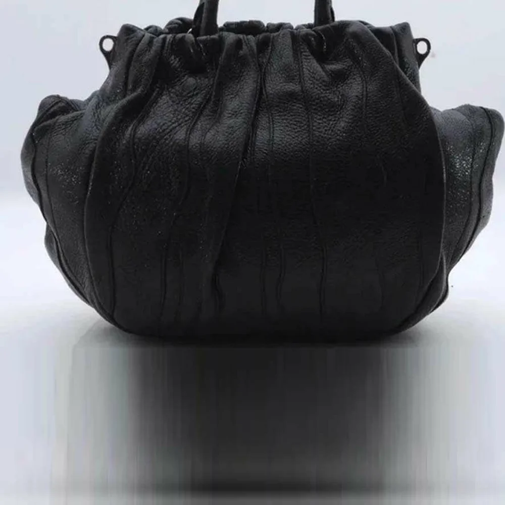Prada Cervo Lux Stripes Leather 2Way Hand Shoulder Bag